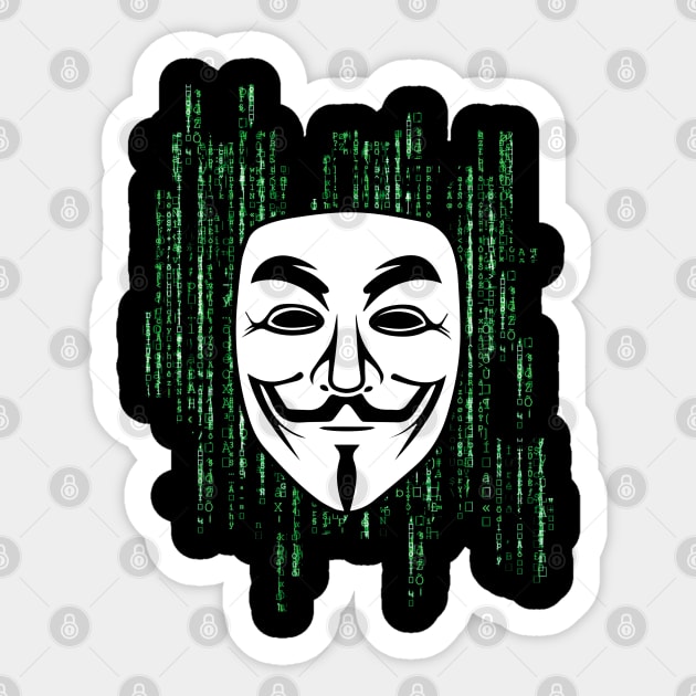 Anonymous Matrix Sticker by Finito_Briganti